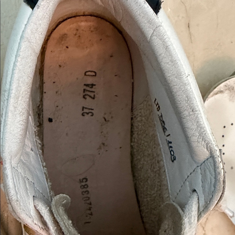 Golden Goose White and Pink High-Top Sneakers with Gold Star - Picture 7 of 8